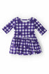 tcu-plaid-frog-3-4-sleeve-twirl-bodysuit Mila & Rose - Sophia's StyleTwirl Bodysuit - 3/4 Sleeve-1